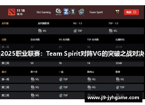 2025职业联赛：Team Spirit对阵VG的突破之战对决