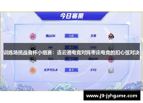 训练场挑战者杯小组赛：连云港电竞对阵枣庄电竞的扣心弦对决